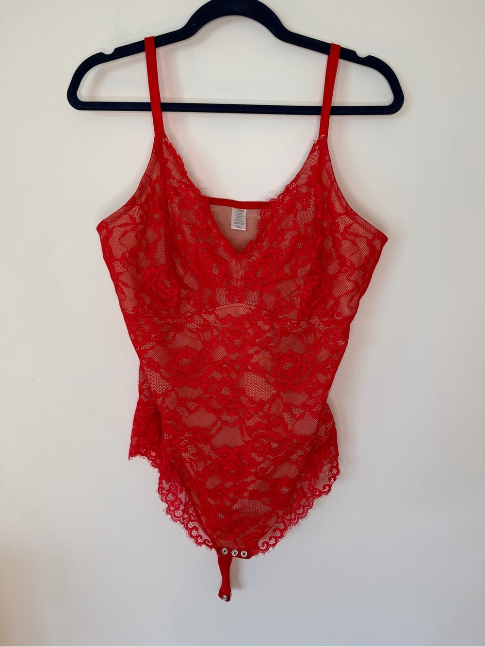 Popilush Red Lace Bodysuit 3XL Women Intimates & Sleepwear mesh lingerie stretch